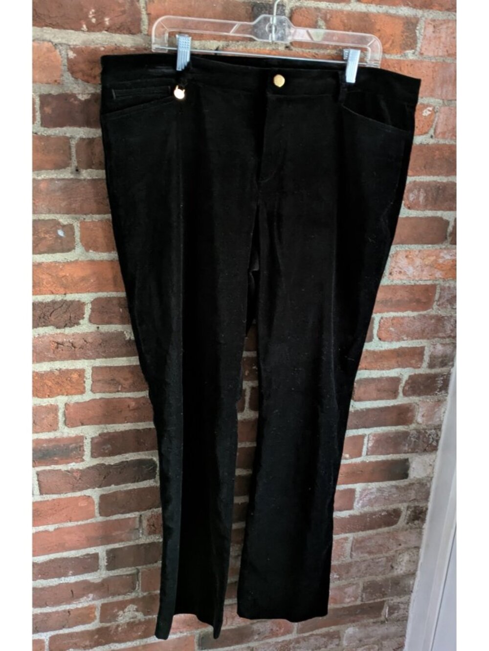 Ralph Lauren Ladies Black Size 16 Velour Pants